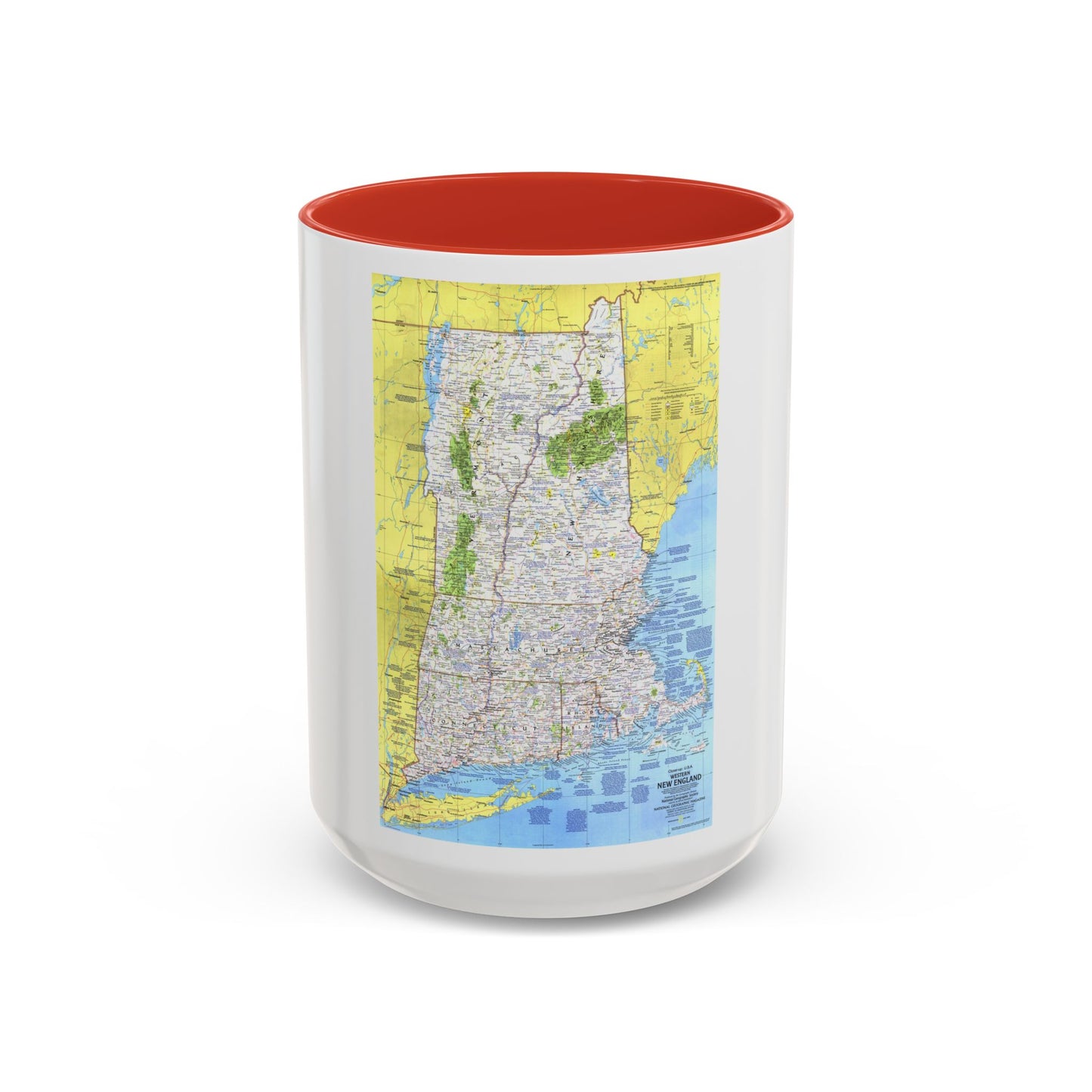 USA - Western New England 1 (1975) (Carte) Tasse à café décorative