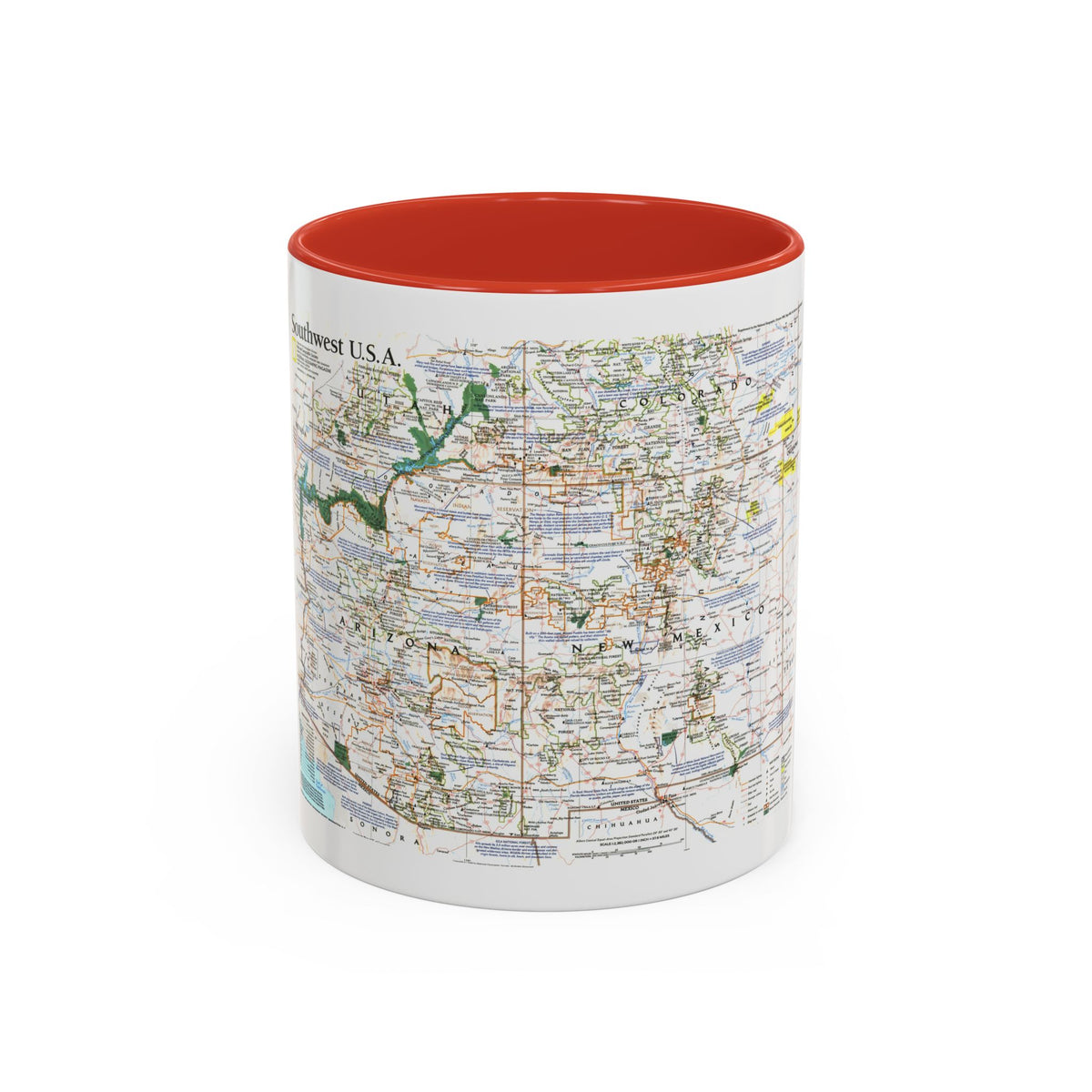 USA - Southwest (1992) (Map) Accent Coffee Mug