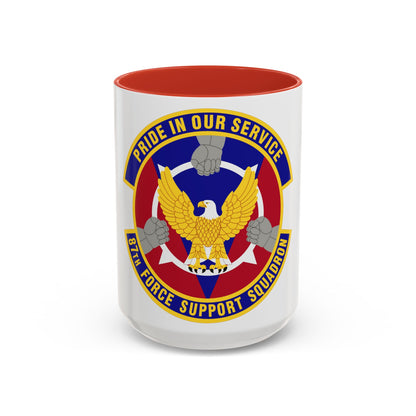 87 Force Support Squadron AMC (U.S. Air Force) Accent Coffee Mug