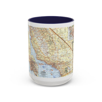 USA - California, Southern (1966) (Map) Accent Coffee Mug