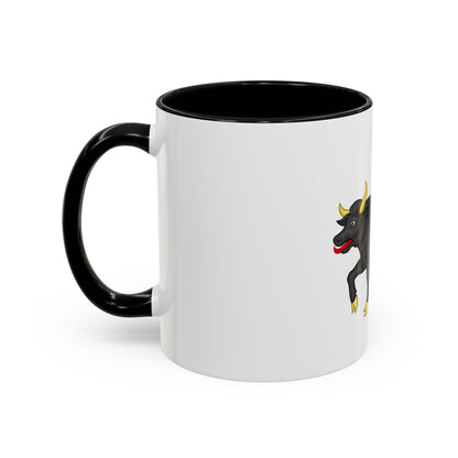 Black Bull of Clarence Badge of Edward IV - Accent Coffee Mug