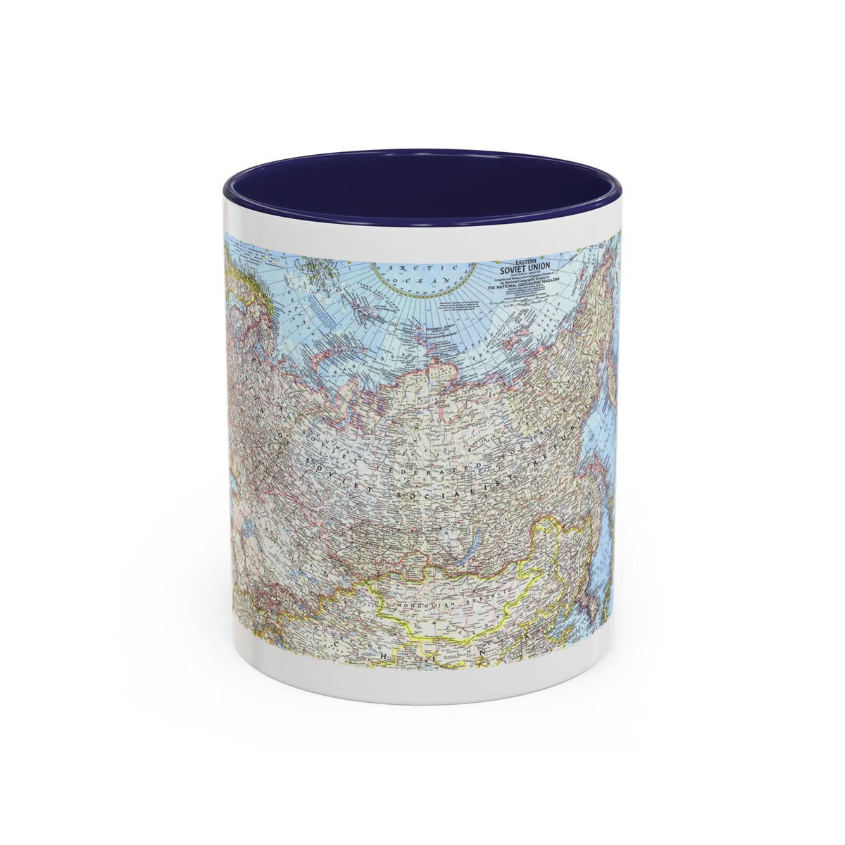 Russia - Eastern Soviet Union (1967) (Map) Accent Coffee Mug
