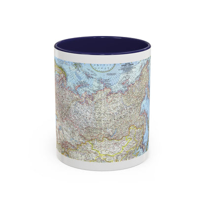 Russia - Eastern Soviet Union (1967) (Map) Accent Coffee Mug