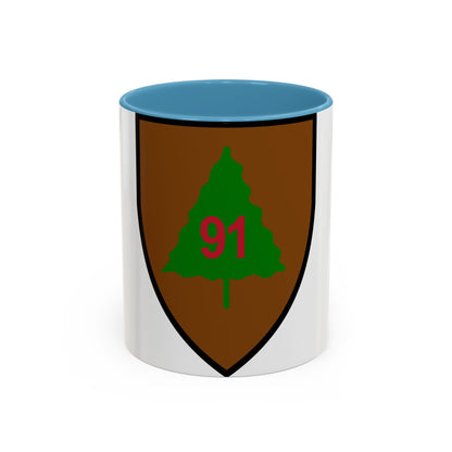 US 91st Infantry Division (U.S. Army) Accent Coffee Mug