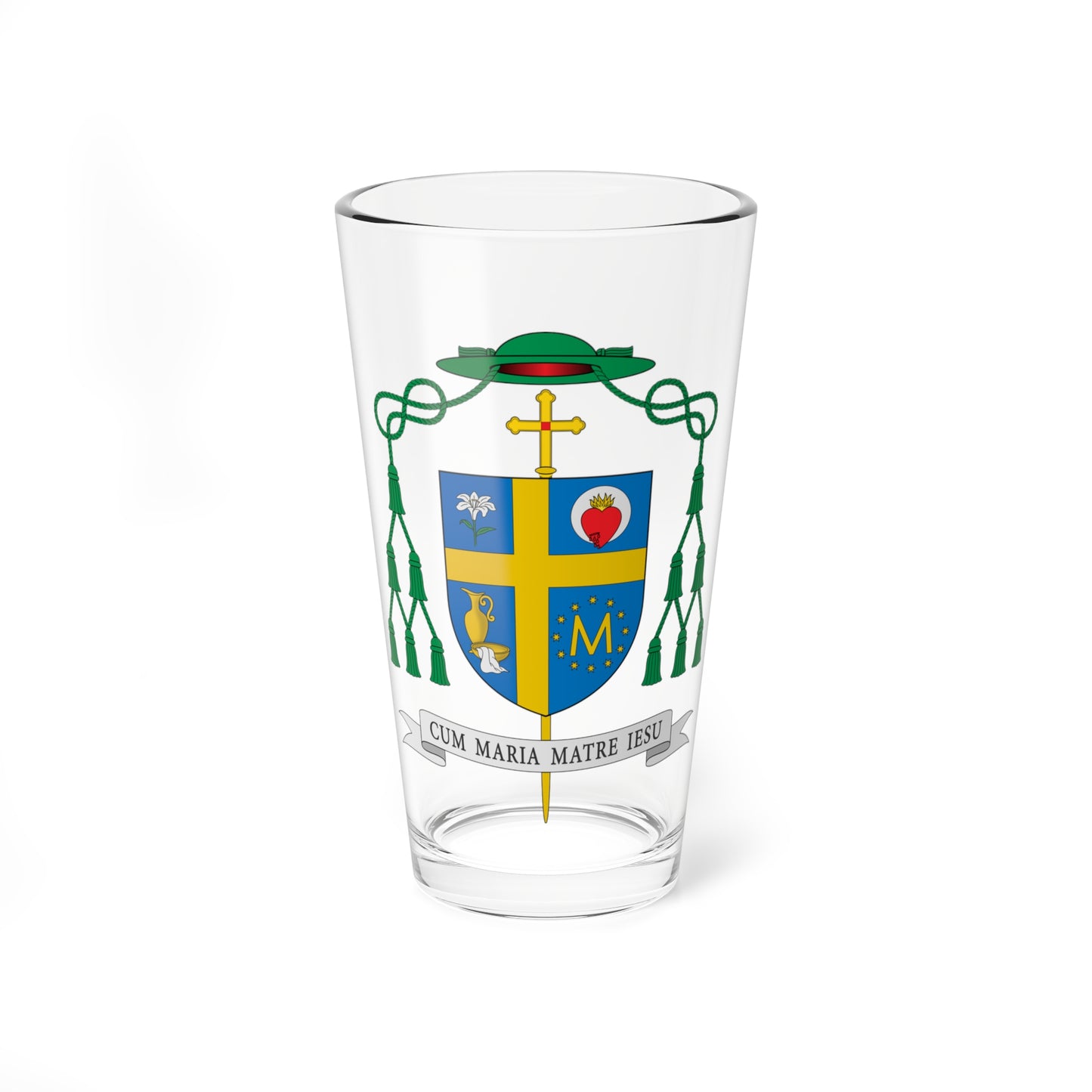 Escudo de Carlos José de Oliveira (Spain) (Coat of Arms) Pint Glass 16oz