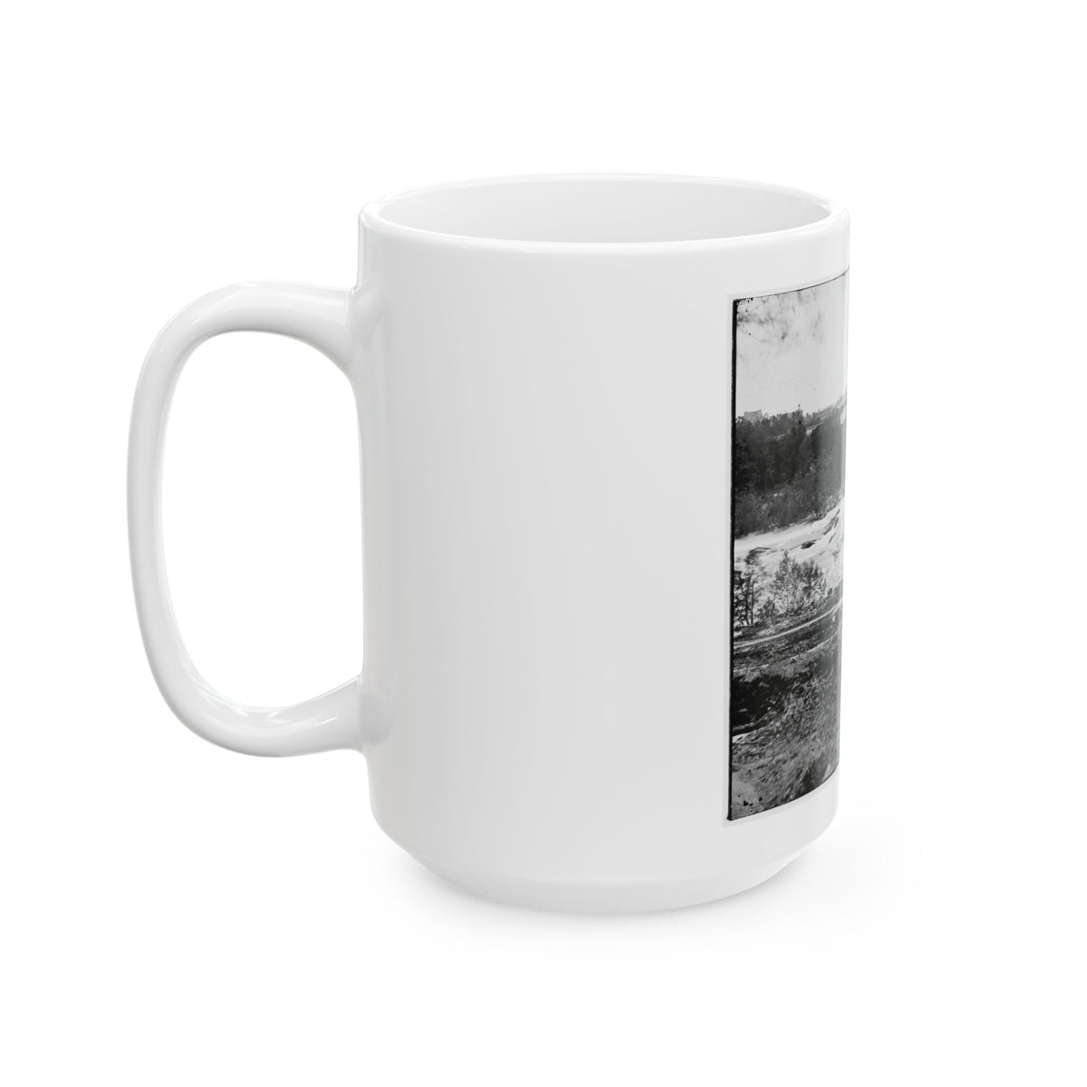 View On The James River, Looking Toward Manchester, Richmond, Va. (U.S. Civil War) White Coffee Mug