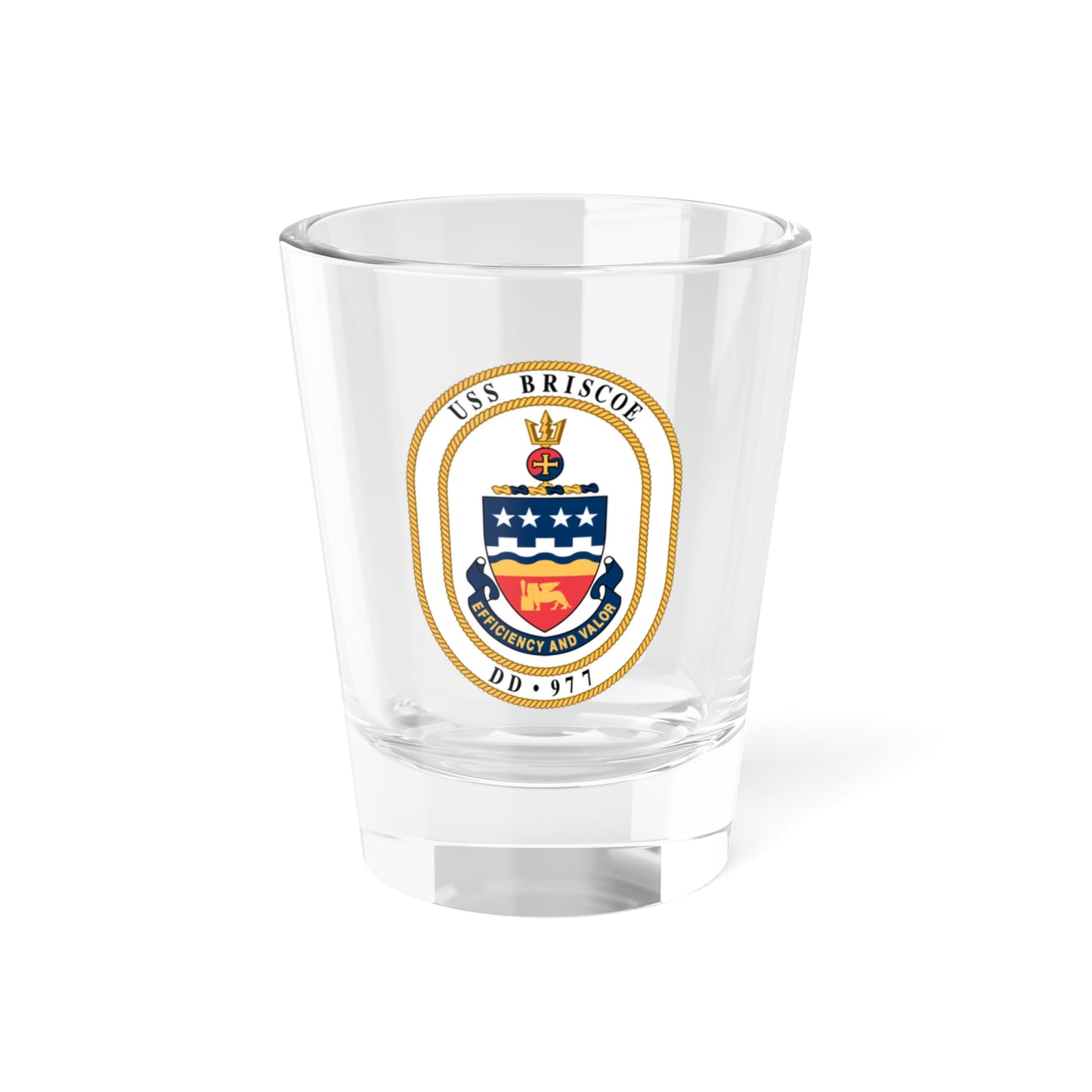 USS Briscoe DD 977 (U.S. Navy) Shot Glass 1.5oz