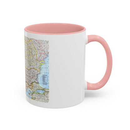 Europe - The Balkans (1962) (Map) Accent Coffee Mug