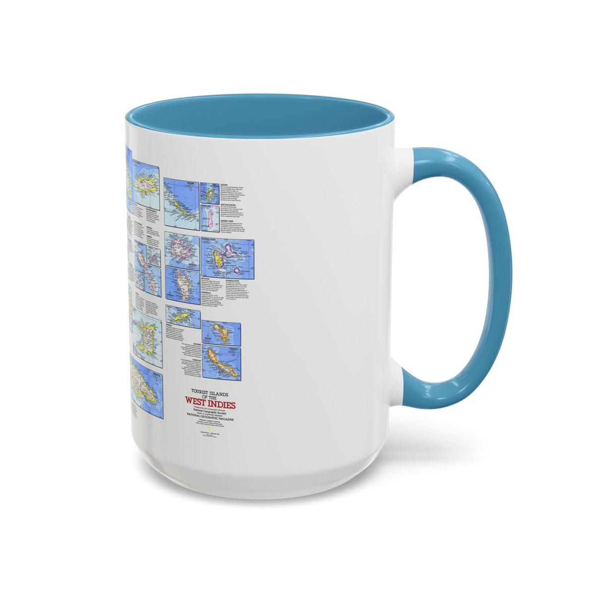 West Indies - Tourist Islands (1981) (Map) Accent Coffee Mug