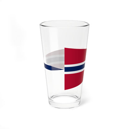 Rank Flag of a Norwegian Squadron Commander or Senior Officer (Norway) Pint Glass 16oz