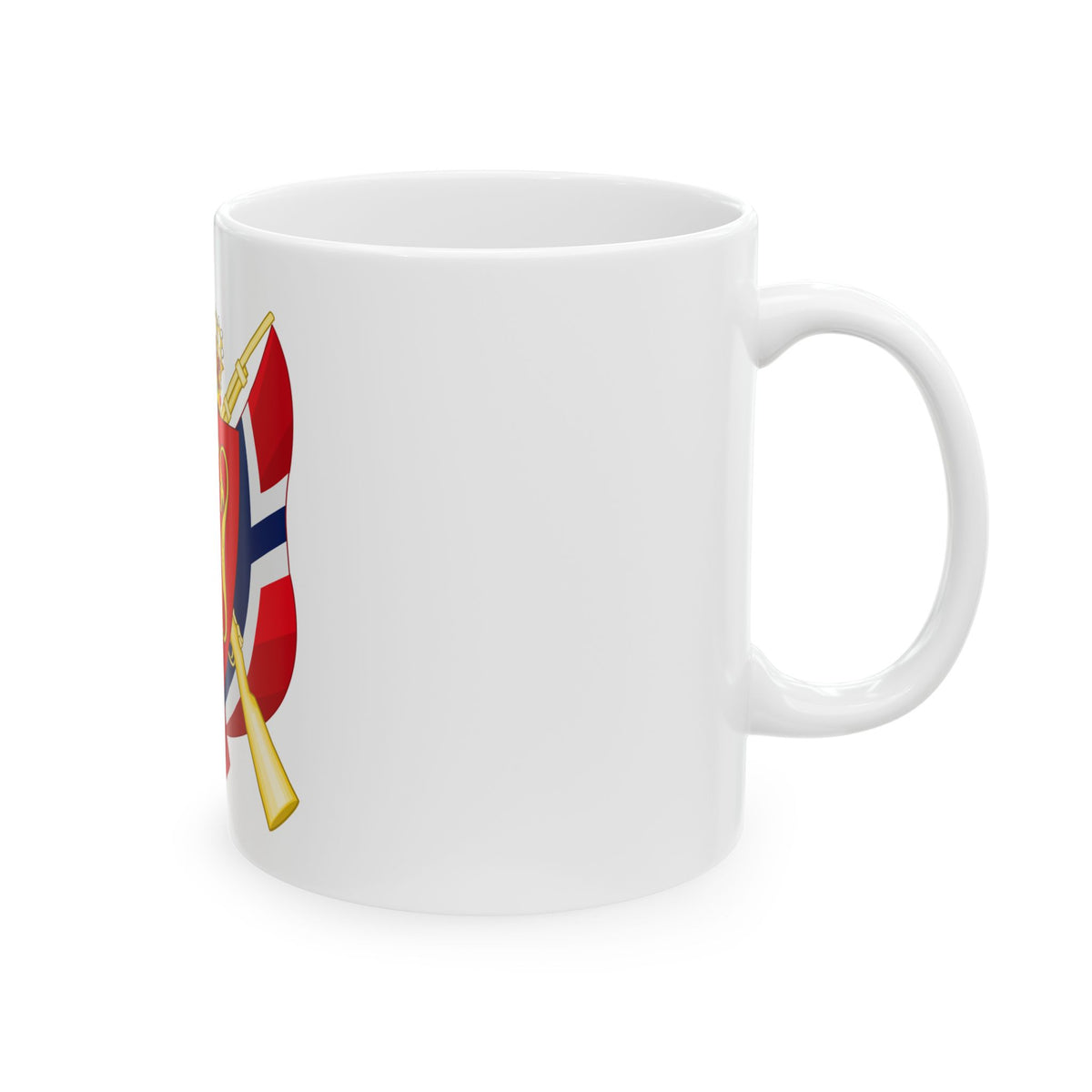 Coat of arms of the National Rifle Association of Norway - White Coffee Mug