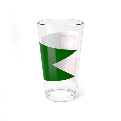 POL dowodca grupy okretow rank flag (Poland) Pint Glass 16oz