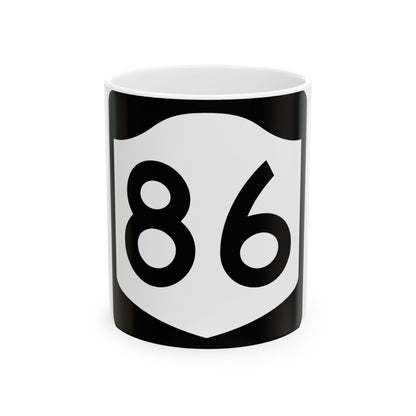 NY-86 (New York) (Road Sign) White Coffee Mug