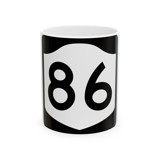 NY-86 (New York) (Road Sign) White Coffee Mug