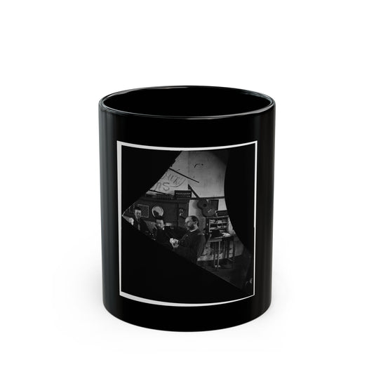 Quarters Of Dr. David Mckay (Army Of The James), Interior View Withi Men Playing Cards (U.S. Civil War) Black Coffee Mug