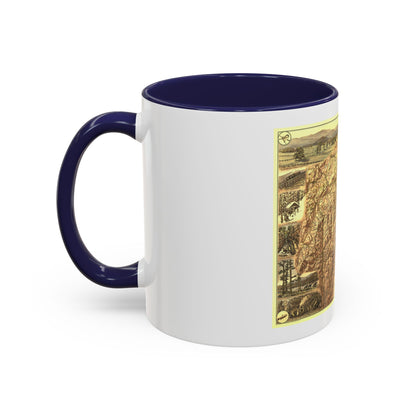 USA - New Hampshire's White Mountains (1937) (Map) Accent Coffee Mug