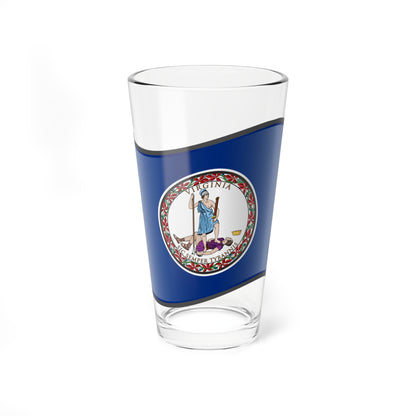 Nuvola Virginia flag (United States) Pint Glass 16oz