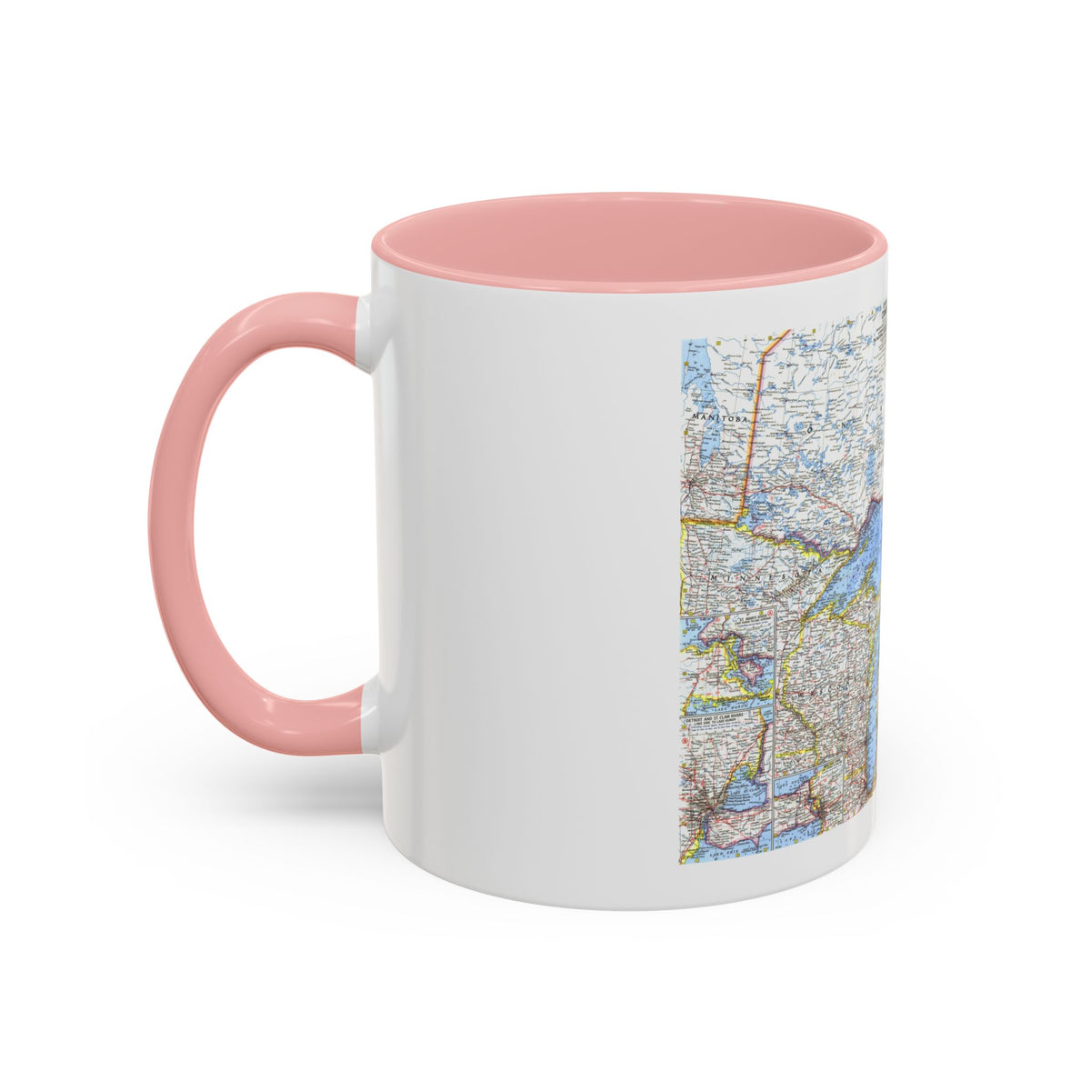 Canada - Central (1963) (Map) Accent Coffee Mug