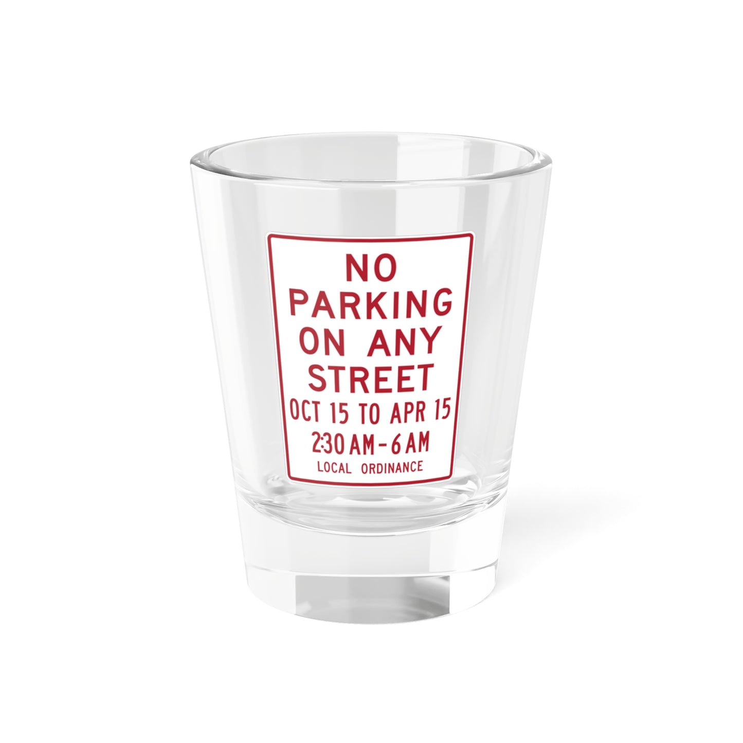 MUTCD-MI R7-13b (Michigan) (Road Sign) Shot Glass 1.5oz
