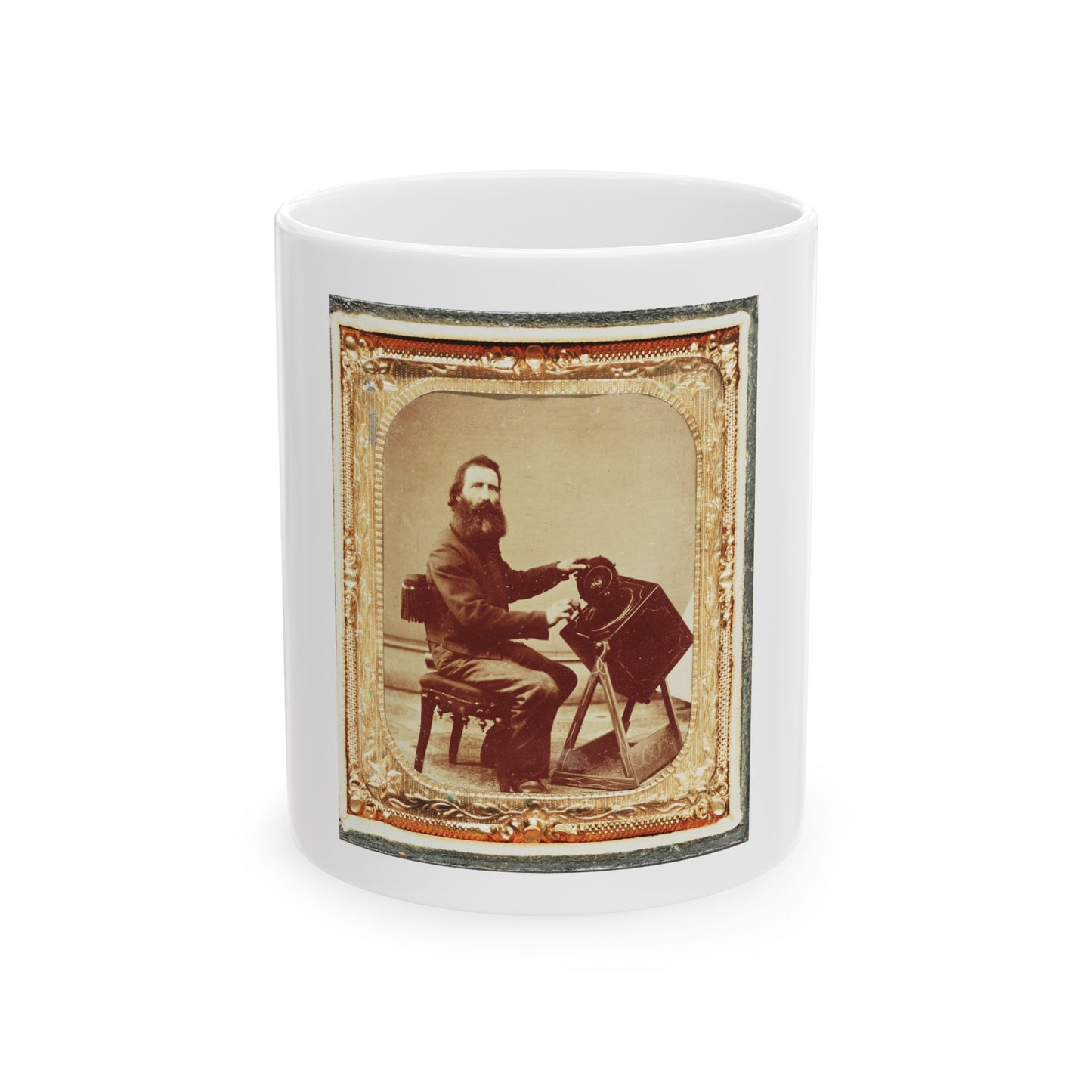 Civil War Induction Officer With Lottery Box (U.S. Civil War) White Coffee Mug