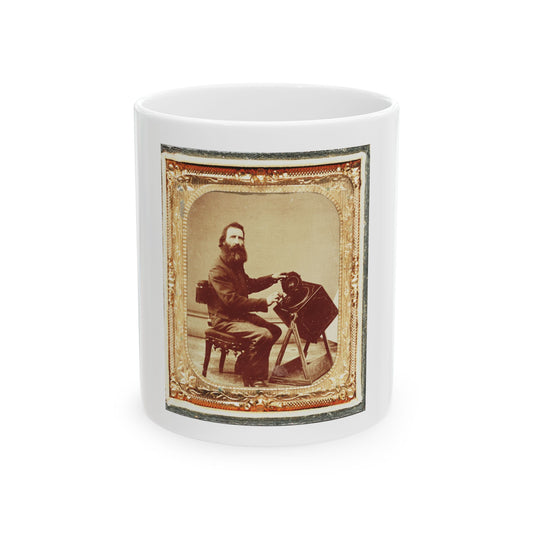 Civil War Induction Officer With Lottery Box (U.S. Civil War) White Coffee Mug