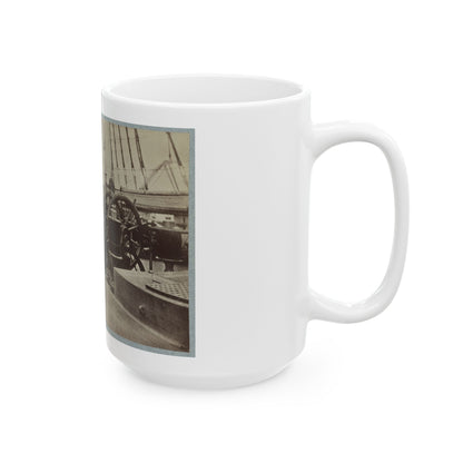 Admiral Farragut And Captain Drayton On Deck Of U.S. Frigate Hartford 001 (U.S. Civil War) White Coffee Mug