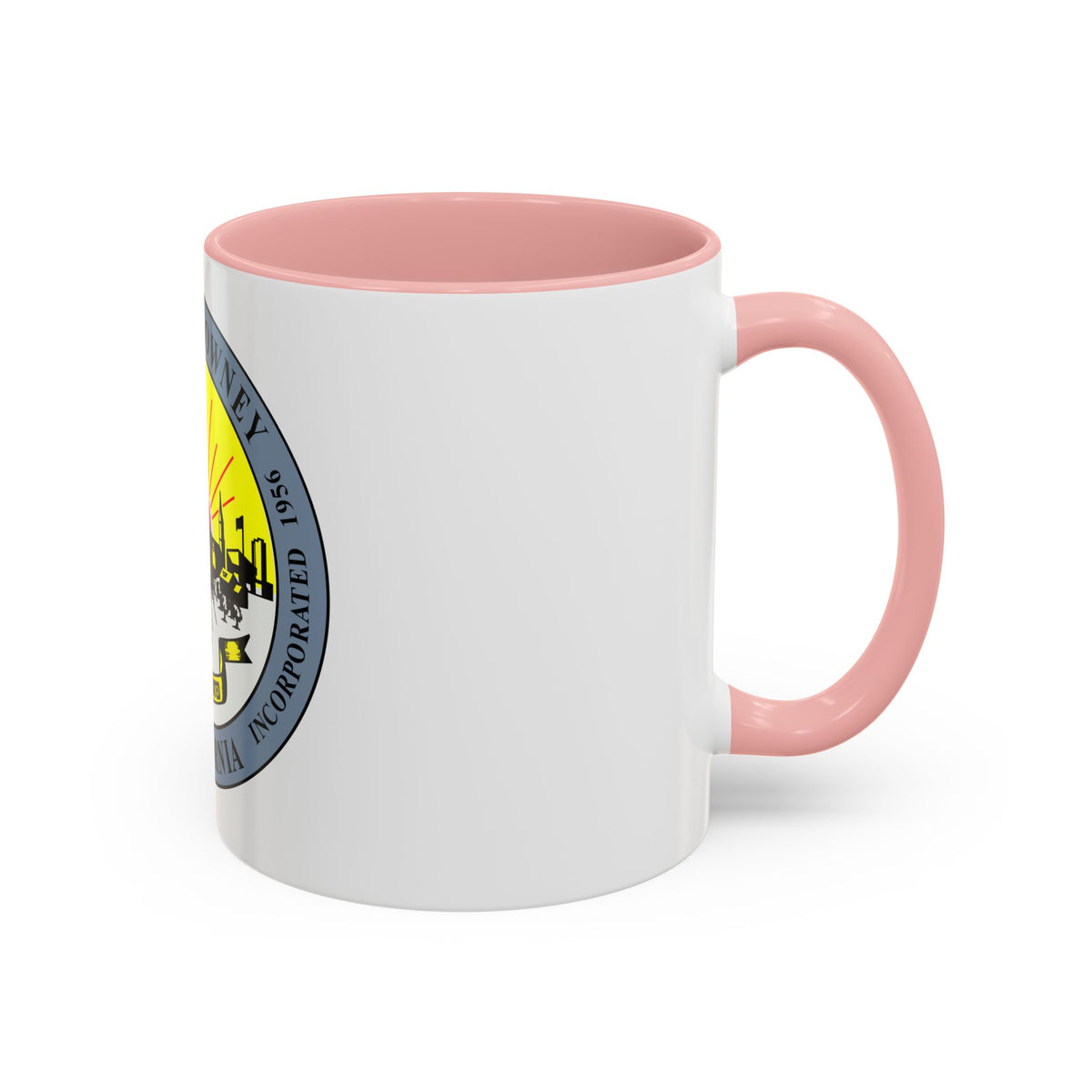 Seal of Downey California - Accent Coffee Mug