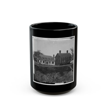 Yorktown, Va. Thomas Nelson House (Right), Used As A Hospital; In 1781 Used As A Headquarters By Lord Cornwallis (U.S. Civil War) Black Coffee Mug