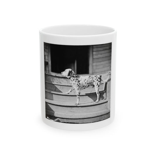 City Point, Virginia. General Rufus Ingall's Coach Dog (U.S. Civil War) White Coffee Mug