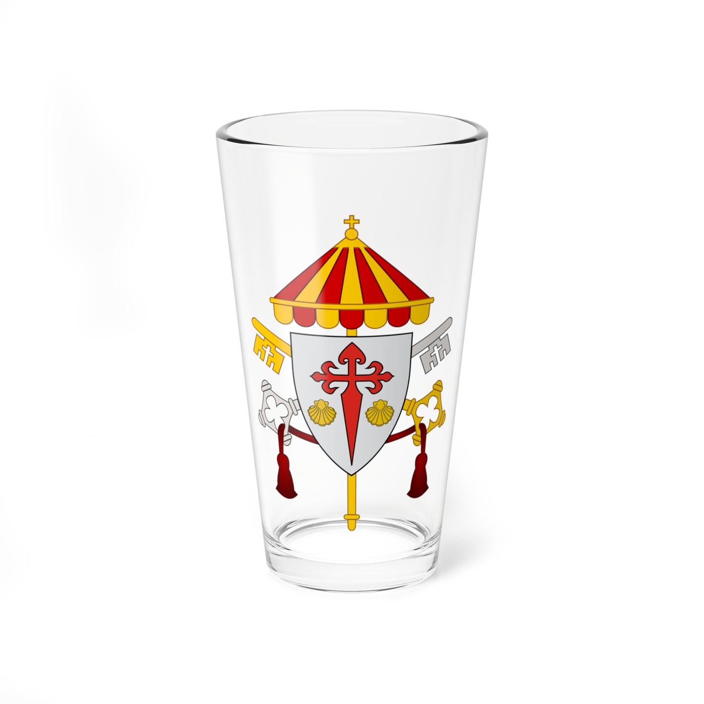 Escudo catedral basílica santiago bilbao (Spain) (Coat of Arms) Pint Glass 16oz