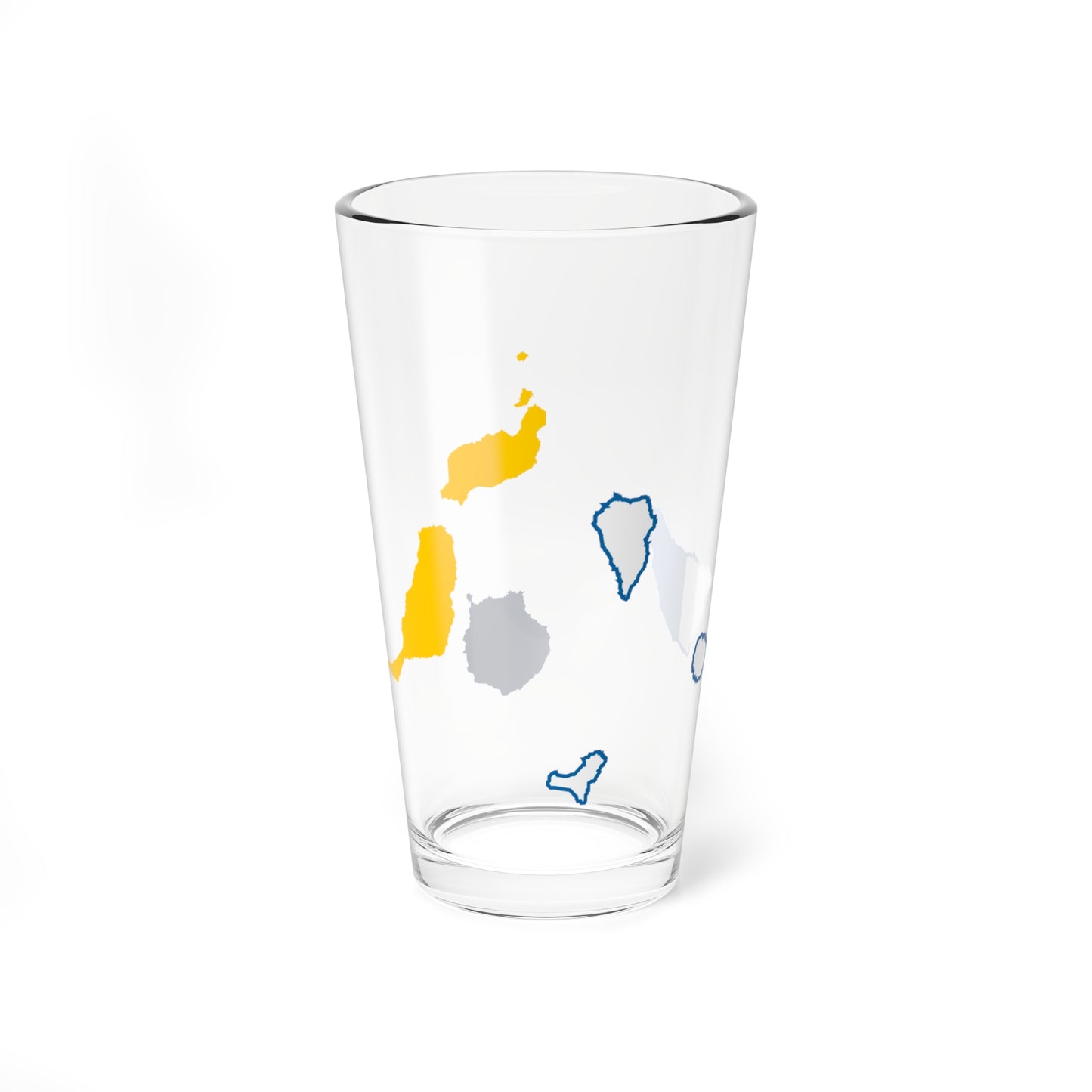 Flag map of Canary Islands (Spain) Pint Glass 16oz
