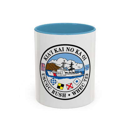 USCGC RUSH WHEC 723 (U.S. Coast Guard) Accent Coffee Mug