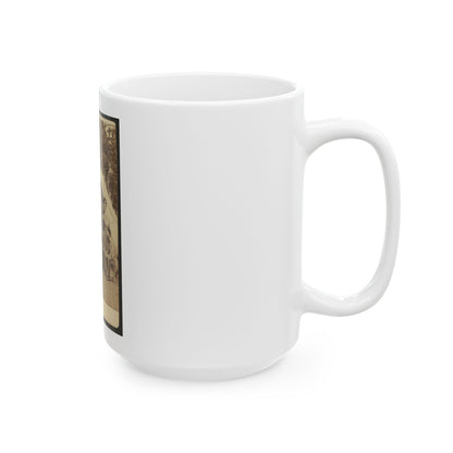 Group Portrait Of Soldiers In Front Of A Tent, Possibly At Camp Cameron, Washington, D.C. (U.S. Civil War) White Coffee Mug