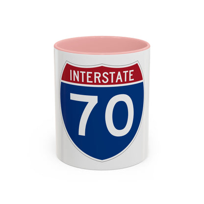 Interstate 70 (U.S. Highways) Accent Coffee Mug