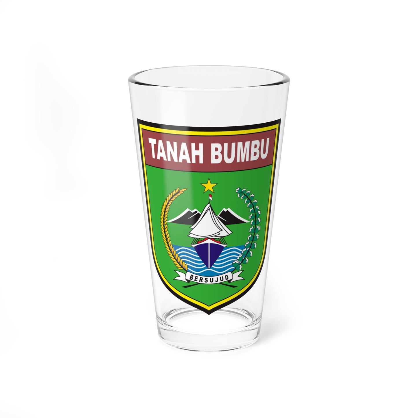 Coats of arms of Tanah Bumbu (Indonesia) (Coat of Arms) Pint Glass 16oz