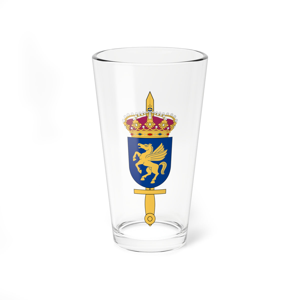 Helikopterflottiljen vapen (Sweden) (Coat of Arms) Pint Glass 16oz