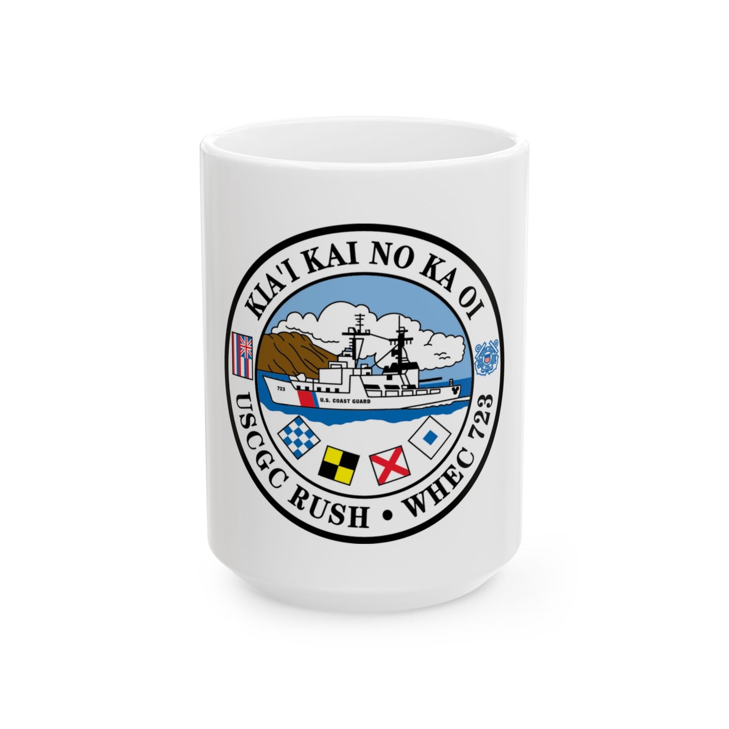 USCGC RUSH WHEC 723 (U.S. Coast Guard) White Coffee Mug