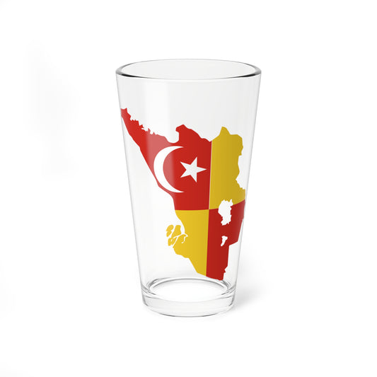 Flag map of Selangor (Malaysia) Pint Glass 16oz