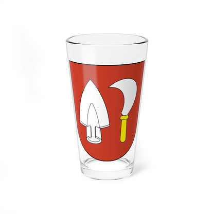 Unterengstringen-blazon (Switzerland) (Coat of Arms) Pint Glass 16oz