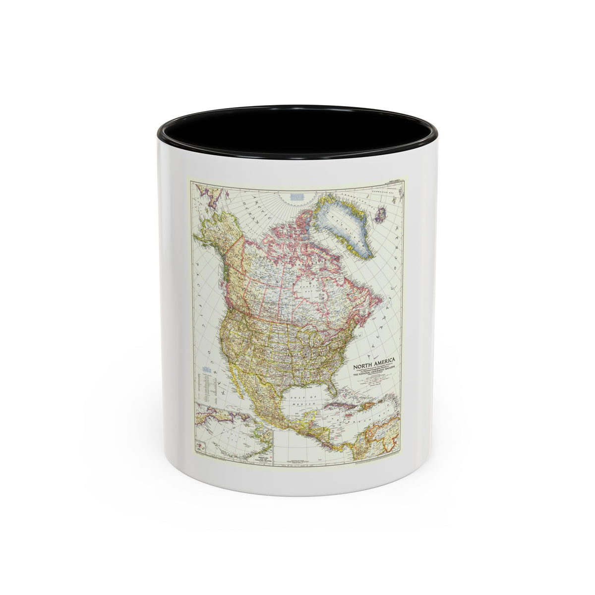 North America (1952) (Map) Accent Coffee Mug