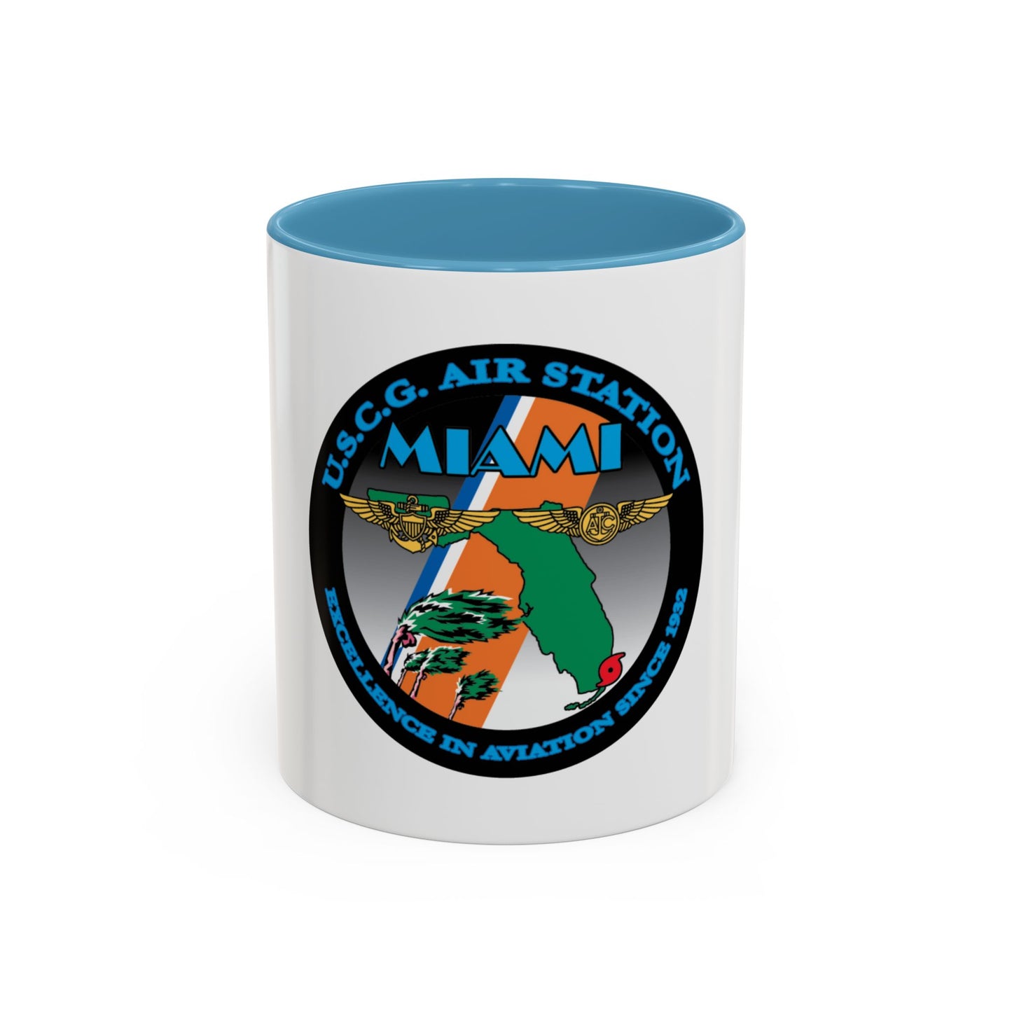 USCG Air Station Miami (U.S. Coast Guard) Accent Coffee Mug