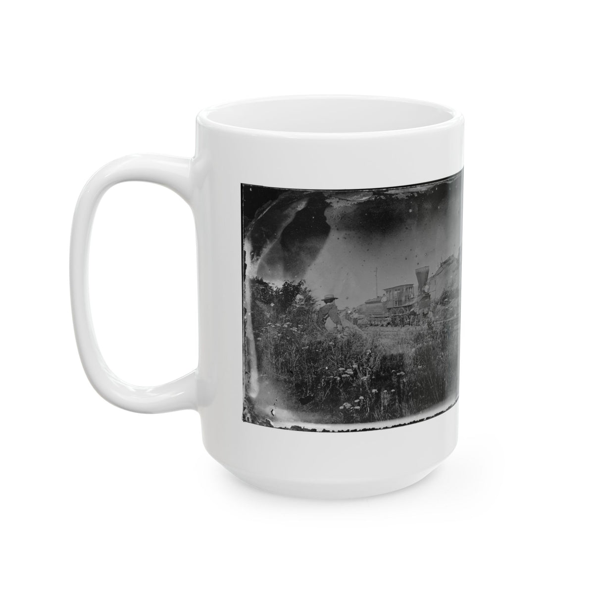 Virginia. Locomotive On The Orange & Alexandria Railroad (U.S. Civil War) White Coffee Mug