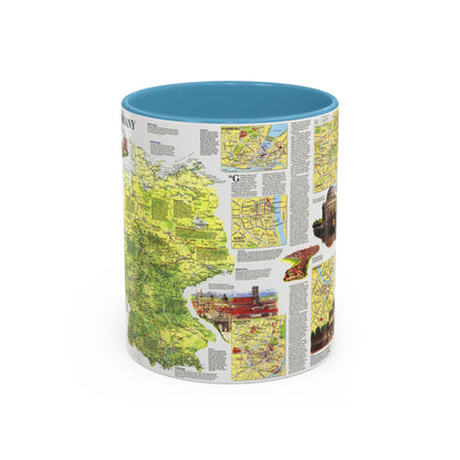 Germany - A Traveller's Map (1991) (Map) Accent Coffee Mug