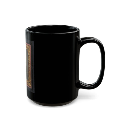 Unidentified Soldier In Confederate Uniform With Colt Revolver (U.S. Civil War) Black Coffee Mug