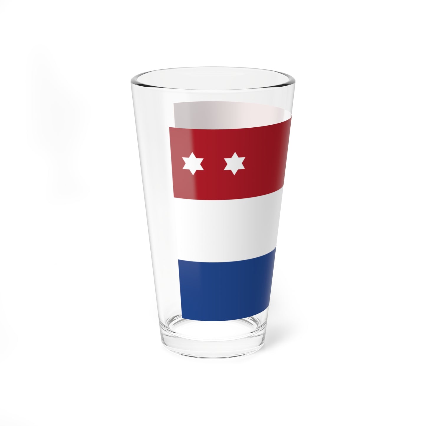 Rank flag of Schout-bij-nacht for the Royal Netherlands Navy (Netherlands) Pint Glass 16oz