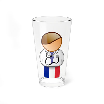 FR-Medical-Bio-Stub (France) Pint Glass 16oz