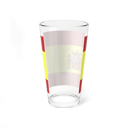 Flag of Spain light colors (Spain) Pint Glass 16oz