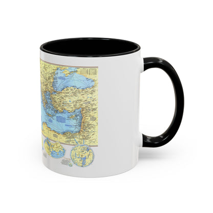 Mediterranean - Historic , 800 BC to AD 1500 (1982) (Map) Accent Coffee Mug