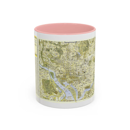 USA - Washington, Central (1948) (Map) Accent Coffee Mug