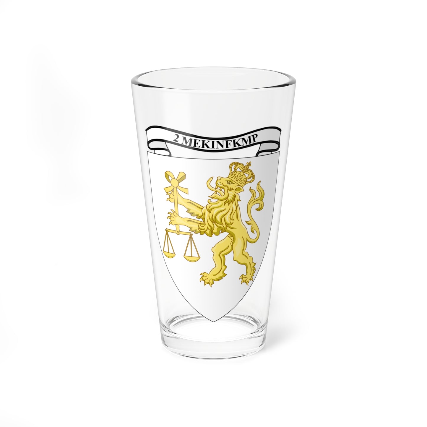 Emblem for the 2-II-JDR (Denmark) (Coat of Arms) Pint Glass 16oz